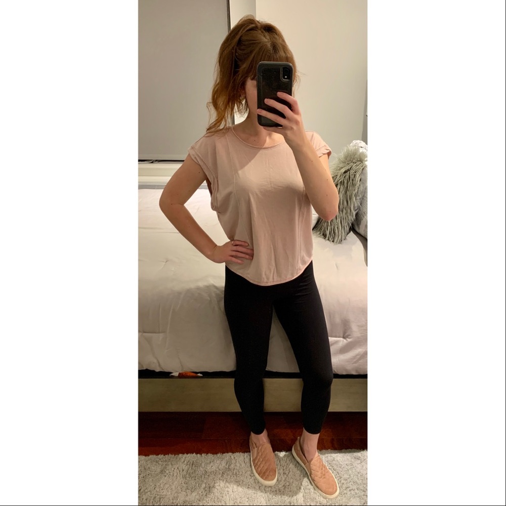 NWT American Eagle Outfitters Boxy Cropped Tank Top | Blush
